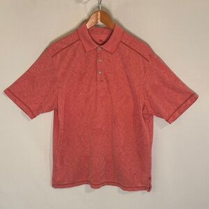Tommy Bahama Polo shirt men's size medium red tropical